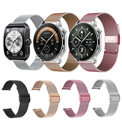 Pulseira de malha metálica para Smart Watch
