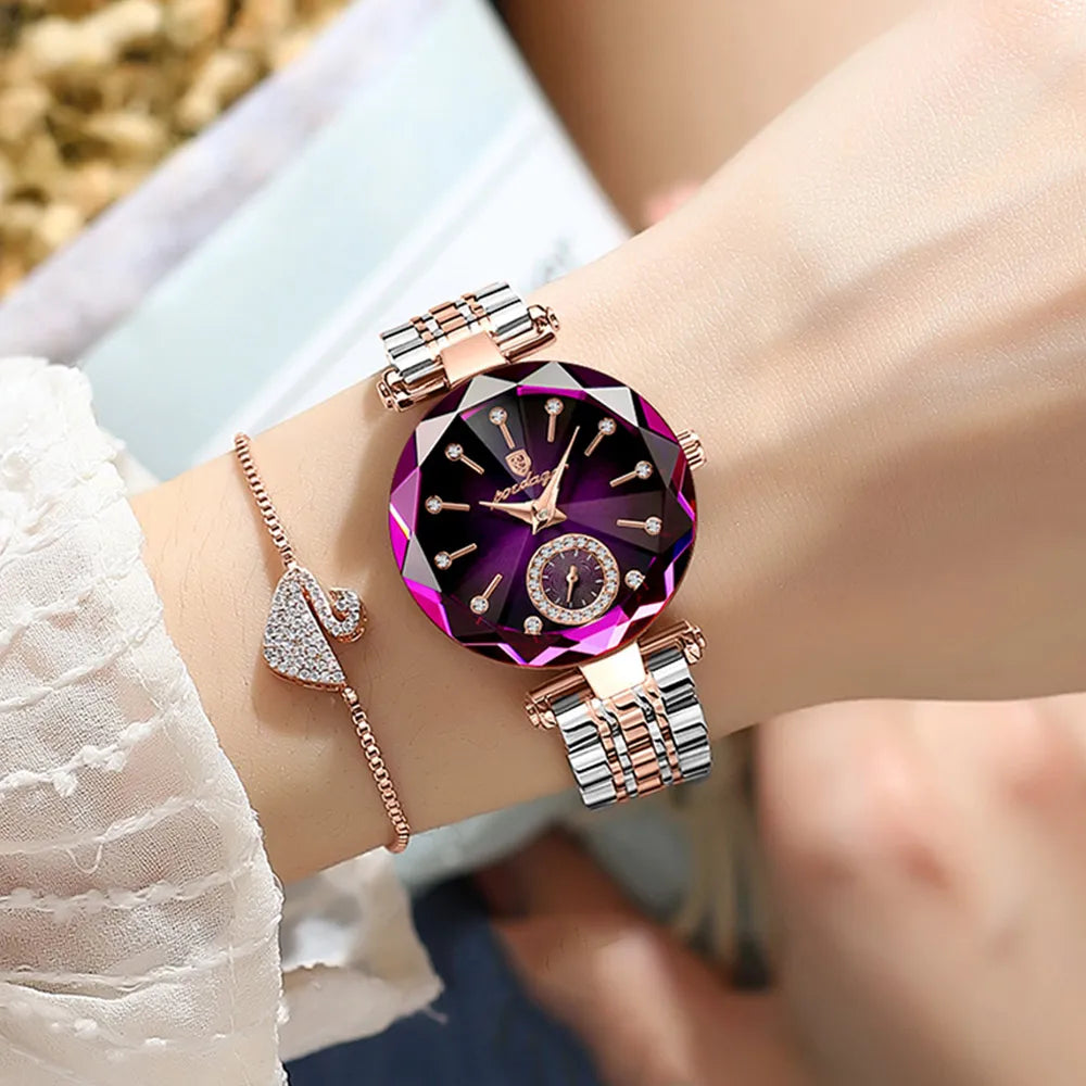 Relógio Feminino Elegante em Aço Inoxidável