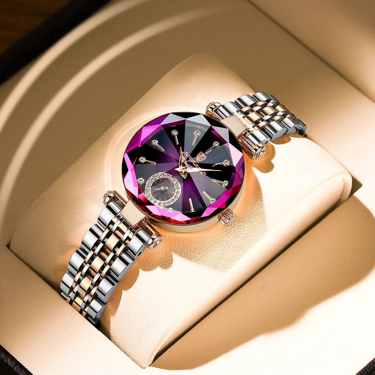 Relógio Feminino Elegante em Aço Inoxidável