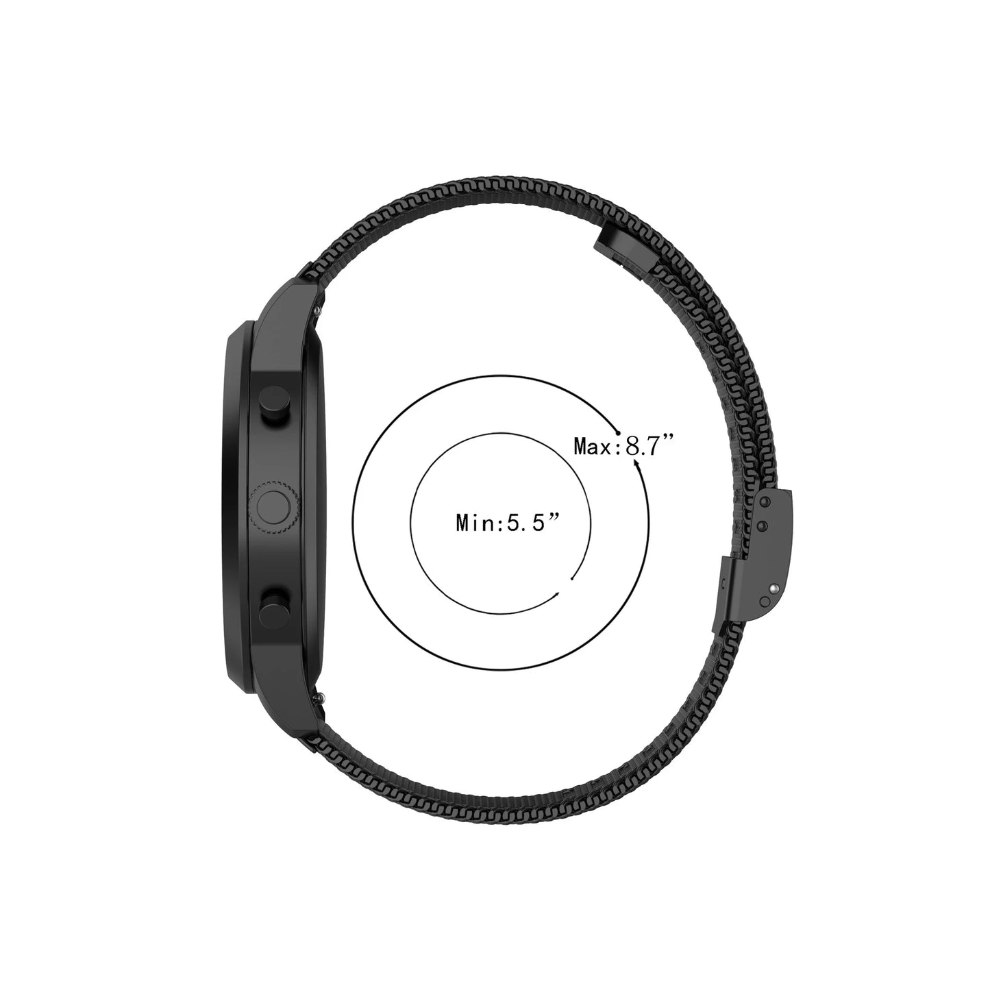 Pulseira de malha metálica para Smart Watch