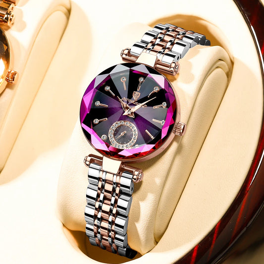 Relógio Feminino Elegante em Aço Inoxidável